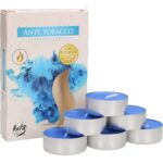 Set 6 lumanari parfumate tip pastila, Kotarbau, Anti Tobacco, 79 g, Albastru