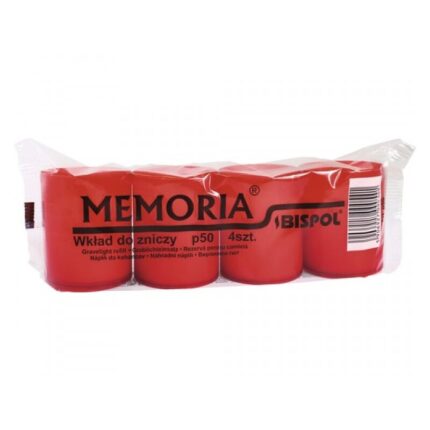 Candela rezerva Bispol Memoria P50 rosu 4buc 18 ore