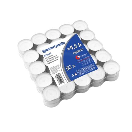 Set 50 Lumanari pastila GP, model 2, 4 ore