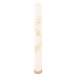 Lumanare nunta pictata, botez, FABRICA DE LUMANARI GHIOROC, 35cm inaltime 3.6cm grosime cu pictura crem
