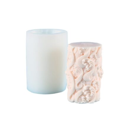 Matrita Silicon pentru lumanari decorative si sapun model decorat in relief abstract cu linii curbe