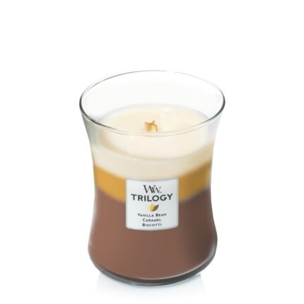 Lumanare Parfumata Borcan Mediu Trilogy Café Sweets, WoodWick®
