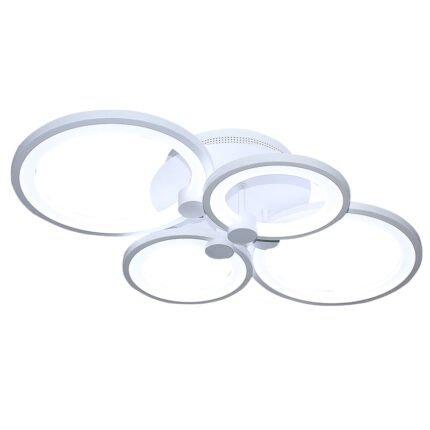 Lustra LED Circle Design alb cu Telecomanda, trandafi led lumina calda/ rece/ lumina naturala si intensitate reglabila