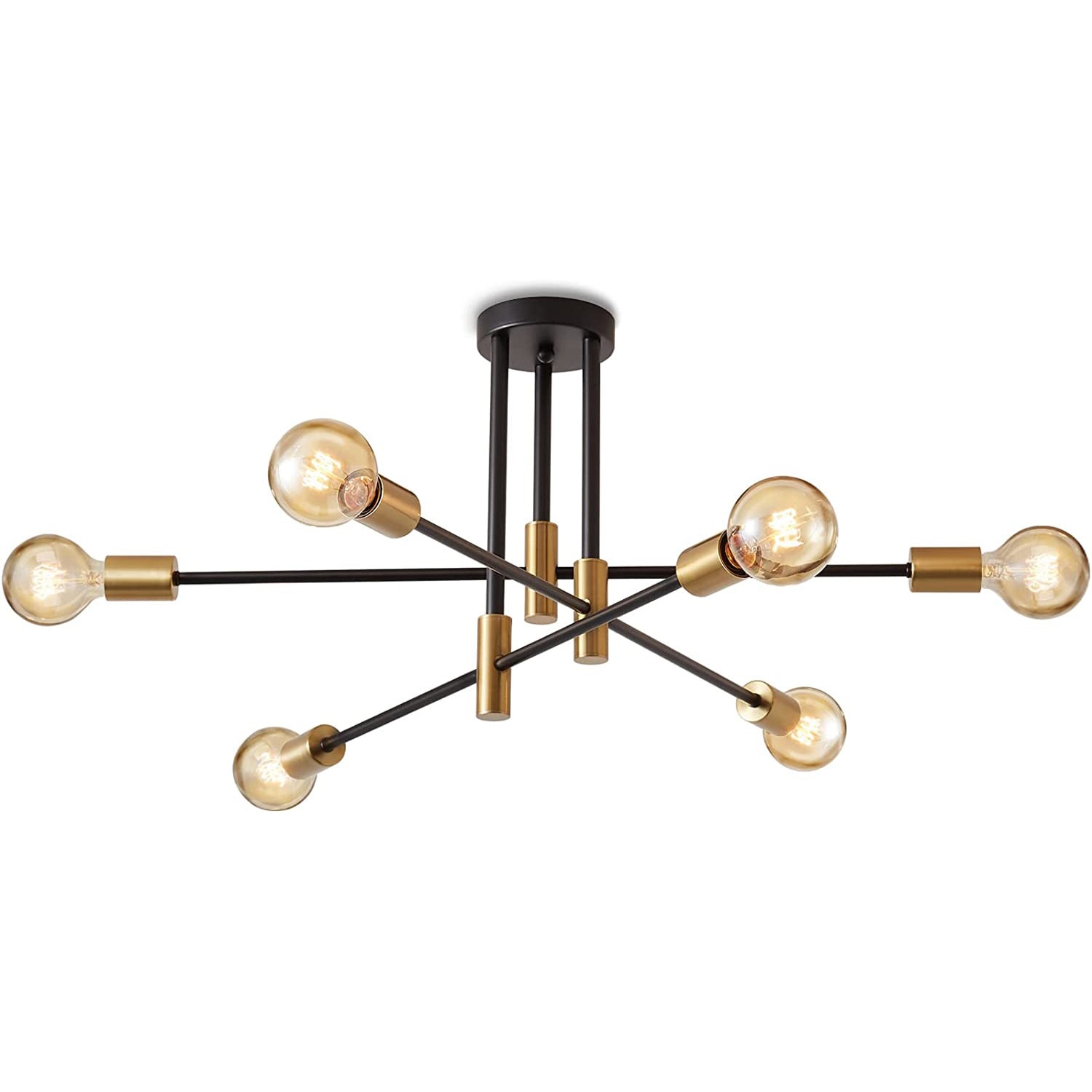 res_d4abe90a79d8de01b71b83cfdf7220e0 Candelabru modern Nordic, Toolight, Fier, E27, Negru