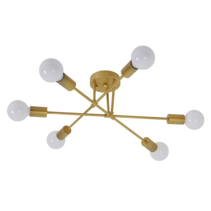 Candelabru modern Nordic, Toolight, Fier, E27, Auriu