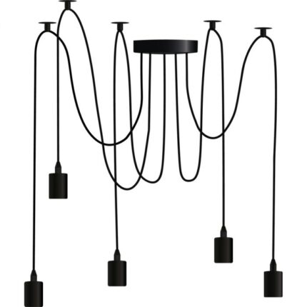 Lustra LED, Lampa suspendata Spider 5x cablu LED 5x E27, LUMILED
