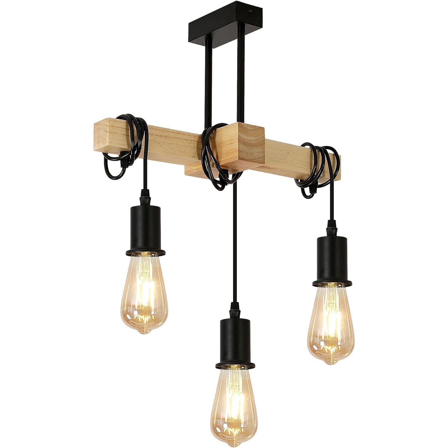 res_1ccf0060f1f29db560efab831f929f8a Candelabru Creativ Din Lemn, Mckalen, 3xE27, Dimensiune 40x13x23cm, Fara Sursa De Lumina, Lemn/Negru
