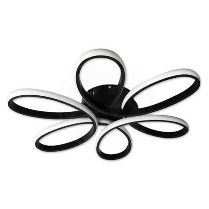 Lustra LED Circle Design Magelis Negru, SLC Selino Concept cu telecomanda, lumina calda, neutra, rece si intensitate reglabila, 72-144W, clasa energetica G