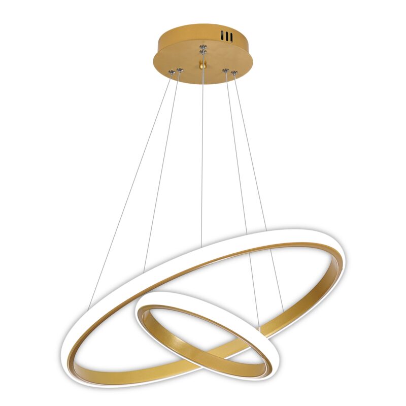Candelabru Circular, Toolight, 220v, 40w, Diametru 20/40 cm, Lumina Rece, Auriu