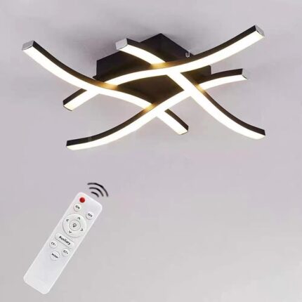 Plafoniera LED patrata, telecomanda, 24W, selectare in trei cai