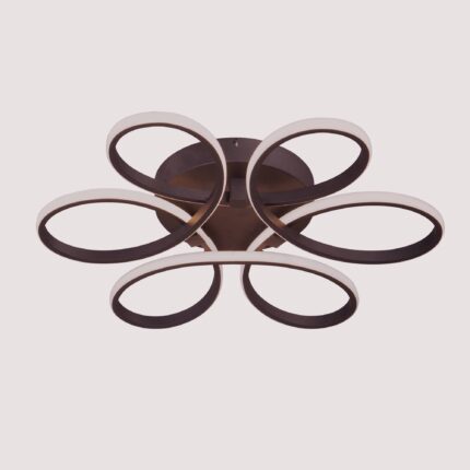 Lustra LED Circle Design Magelis Coffee SLC Selino Concept cu telecomanda, lumina calda, neutra, rece si intensitate reglabila, 72-144W, clasa energetica G