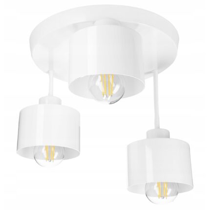 Candelabru, LED, alb, aspect modern, economiseste energie, 3 surse de lumina, instalare usoara, se potriveste in orice camera, fara bec inclus