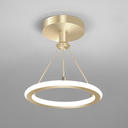 Lustra Circulara, Goeco, Aluminiu, 220v, 19w, Diametru 20cm, 6500k, Auriu