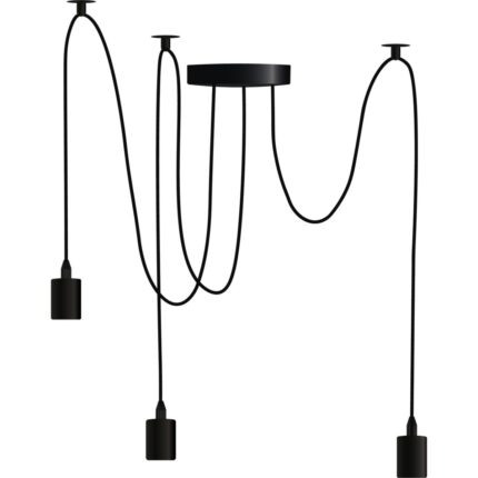 Lustra LED, Lampa suspendata Spider 3x cablu LED 3x E27, LUMILED