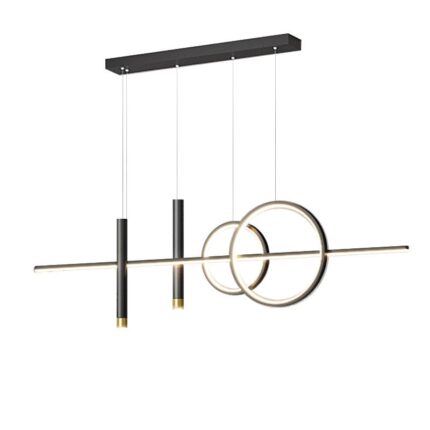 Lustra Led, Suspendata, Design Modern, Negru, 40 W