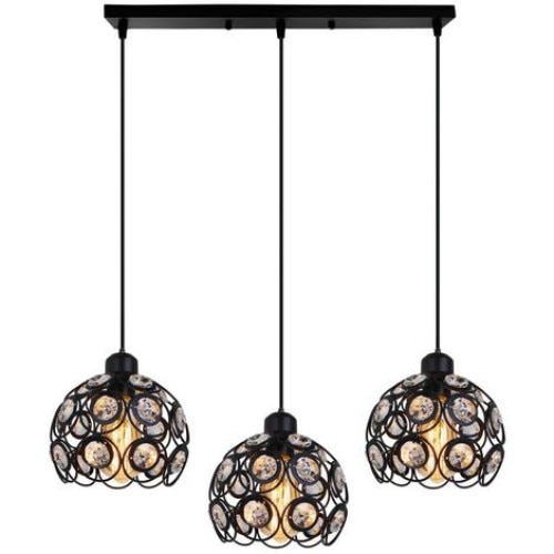 Lampa moderna, Ormromra, Metal, E27, Negru