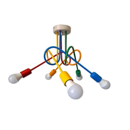 Lustra multicolora pentru copii E27 5x60W