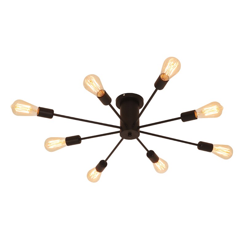 Candelabru retro, Toolight, Fier, E27, 77x17x12 cm, Negru