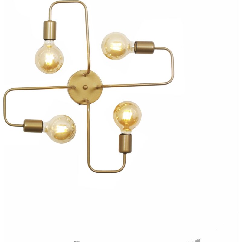 Candelabru, auriu. 4 x 40W, E27