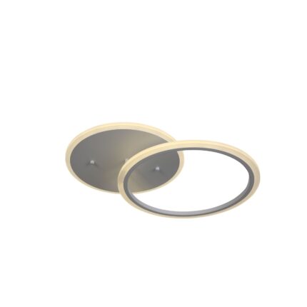 Lustra LED integrat SLC Selino Concept Rondo 1+A, , 39-78W, cu aplicatie telefon, telecomanda, lumina calda/neutra/rece, intensitate reglabila, 55 cm, Alb, clasa energetica G