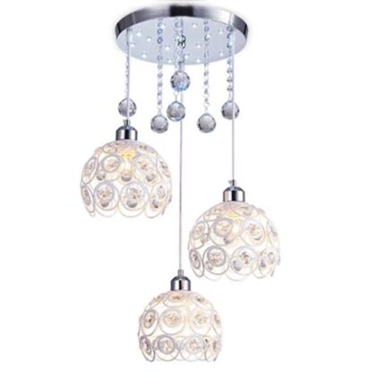 Lustra tip pendul inaltime adjustabila ,3xE27 ,dulie ceramica Alb LUSTRALED360/3A