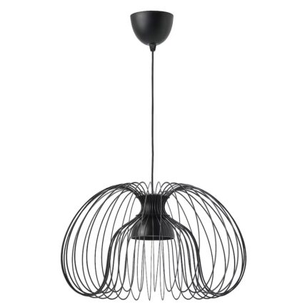Lustra decorativa, negru, 52 cm, 22W, E27