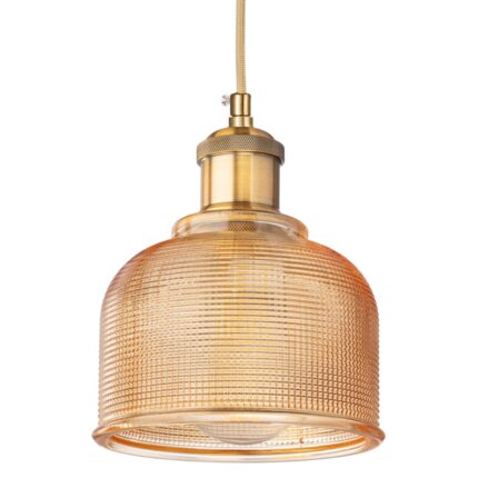 Lampa de tavan, Ledigo, Sticla, Auriu