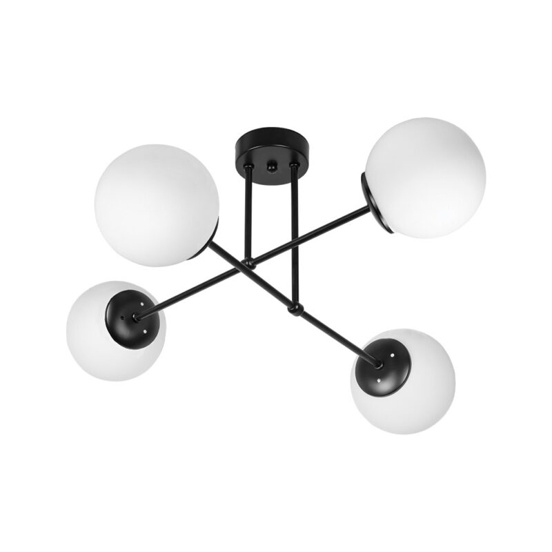 Candelabru, Lightstyle, Garda, 4xE27, Negru/Alb