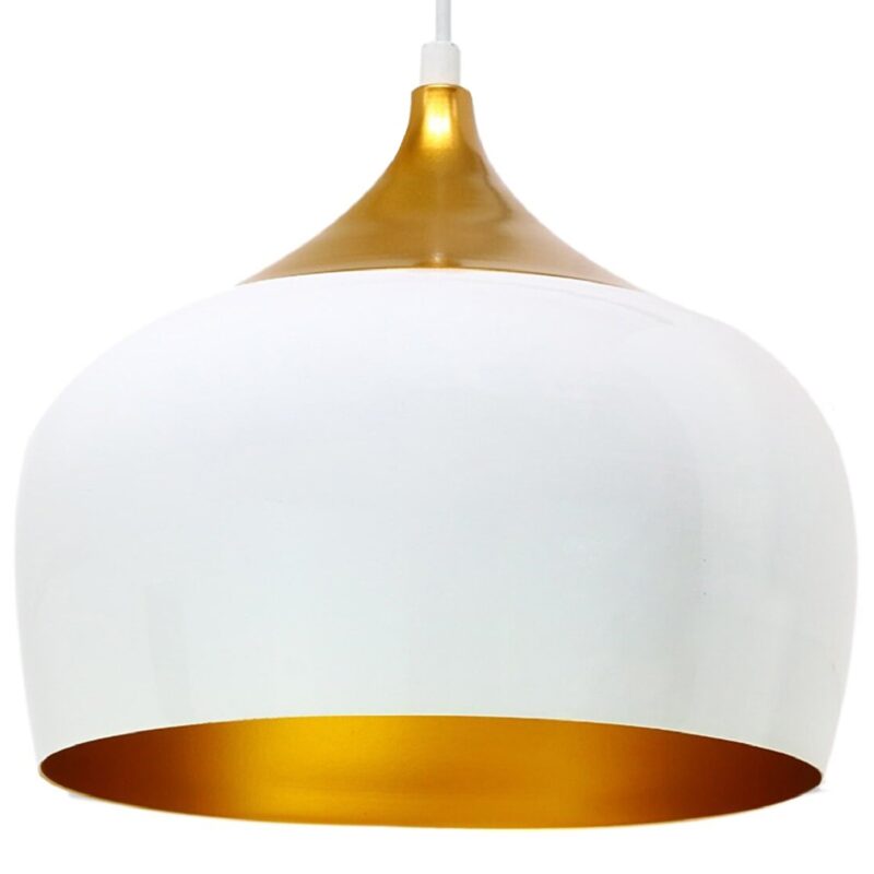 Lampa Moderna Decorativa, Bamyum, E27 Soclu, Metal, Alb, 31 cm