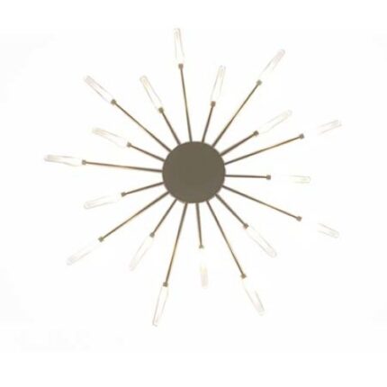 Lustra LED Stea artificii Design Auriu, 18 brate cu bec G4 lumina rece L08-18FGD
