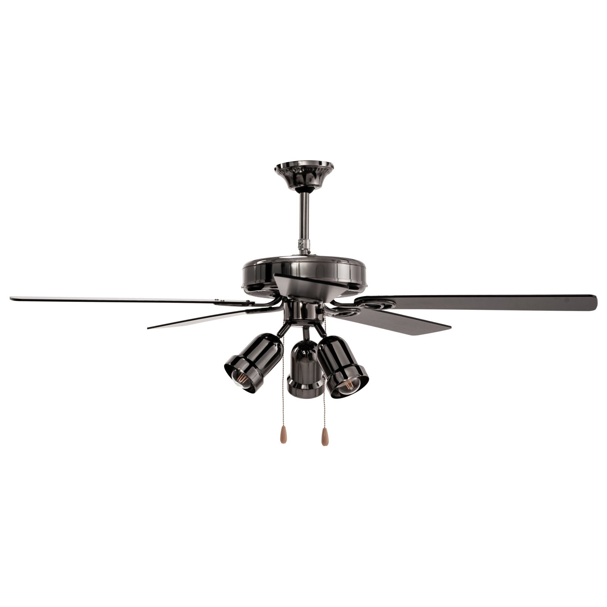 res_dc3b13e454432e7261bf2f299d7e32d2 Ventilator de tavan cu lustra, Rea, 3 surse de iluminare E 27, Metal, Negru, 1320x450 mm