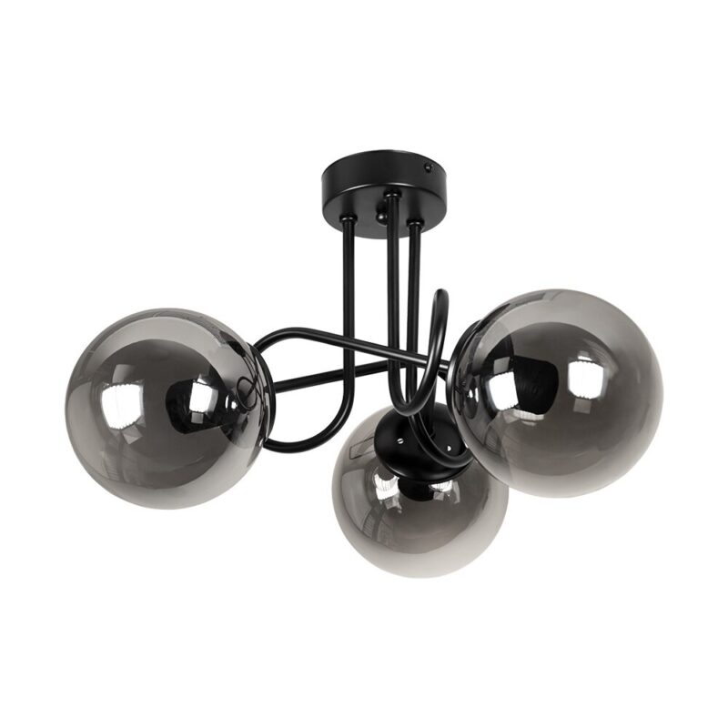 Candelabru, Lightstyle, Mona, 3xE27, Negru/Gri