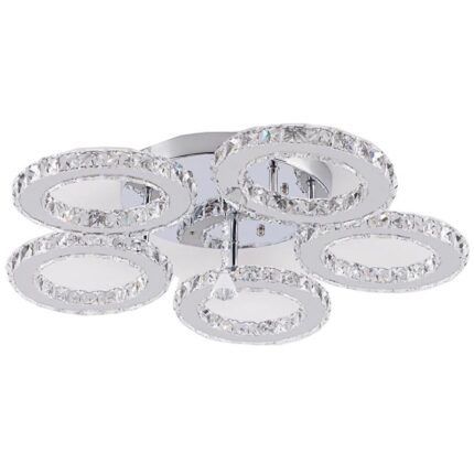 Lustra LED Circle Design, K9 Cristal 3 Segmente, Telecomanda L805/5