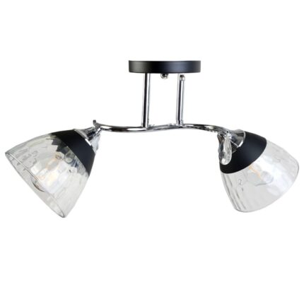 Candelabru Lightex TELMA, 2xE27, Crom/Negru