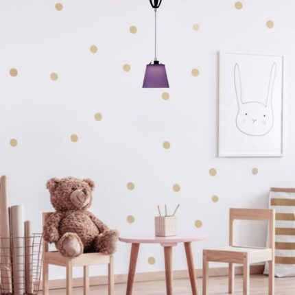 Pendul LED integrat V-TAC 8504, 7W, 360 lm, lumina alba naturala (4000K), IP20, 124.1 cm, Crom/Violet, clasa energetica G