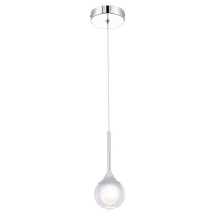 Lustra Pendul MASIVEL, cristal, LED 5W, crom, 10x181cm