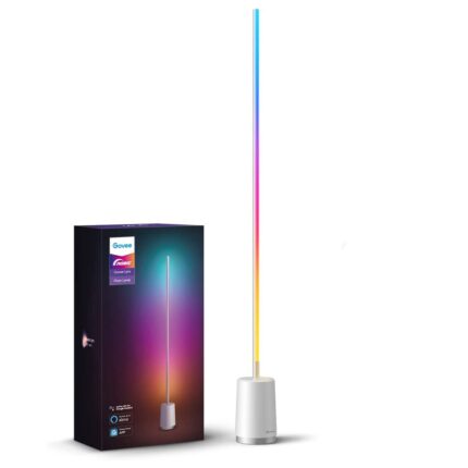Lampadar LED inteligent Govee Lyra RGBICWW, Wi-Fi, control aplicatie, cincronizare muzica, telecomanda, 1500 lm, lumina alba si colorata, 145 cm , clasa energetica F