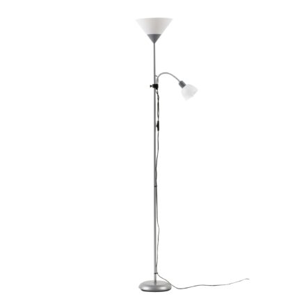 Lampadar Basic, 1 x E14, E27, 40 W, argintiu