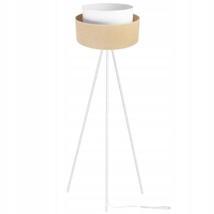 Lampadar trepied, LightHome, Metal, Bej/Alb, 150cm, JUTA 2450/45TB/TM
