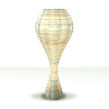 Lampadar decorativ, 3D print, model Organa, Alb, 100 cm
