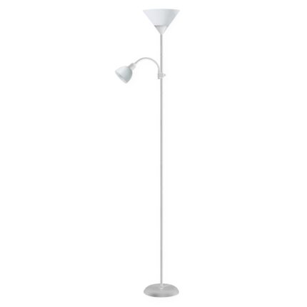 Lampa de podea Platinet PFLF066W, E27 si E14, 180cm, metal si plastic, alba