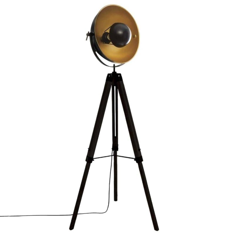 Lapadar Lahti, suport triped lemn, inaltime 156 cm, 65 x D. 57 x H. 156, E27, max 25 W