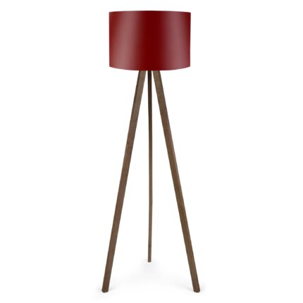 Lampadar trepied modern, Insignio, rosu/maro, 115cm, 1xE27, Model Ayd-1199