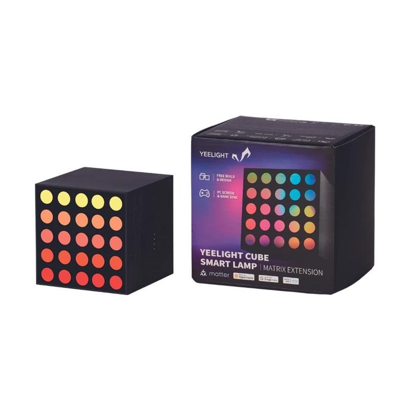 Extensie Lampa de birou LED inteligenta Yeelight Cube Smart Lamp, Matrix, 6.5 W, 2100 mAh, iluminare RGB, Wireless Negru