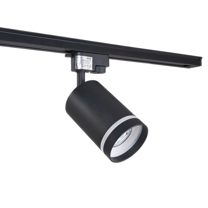 Lumina halogena sina GU10 LED Steka Ring, Negru