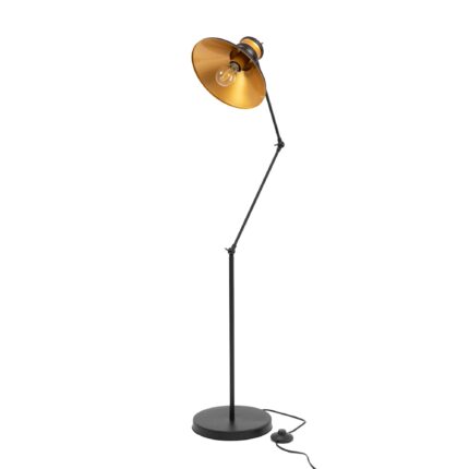 Lampadar 1 Sursa E27 60W Metal Black Gold 170 cm