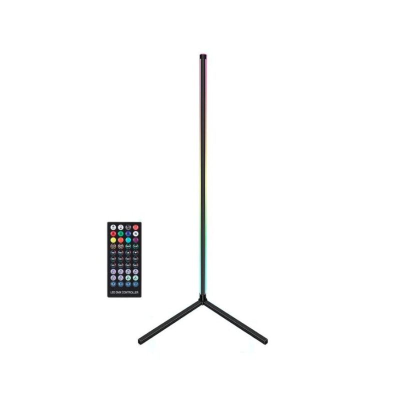 Lampa de podea verticala de colt de 1,6 metri, lumina de joc verticala inteligenta LED si cronometru cu sincronizare muzicala si modul de culoare DIY