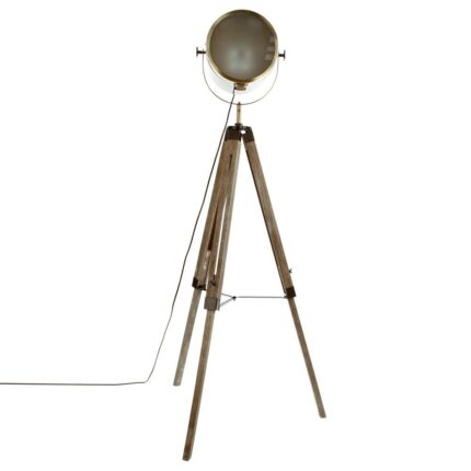 Lampadar Ebro Retro, bronz, lemn, 60 x 57 x 152 cm