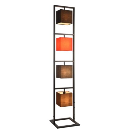 Lampadar Tavira, lux.pro, 4 x E14, max. 40W, 29,5 x 29,5 x 146,5 cm, metal tesatura, multicolor