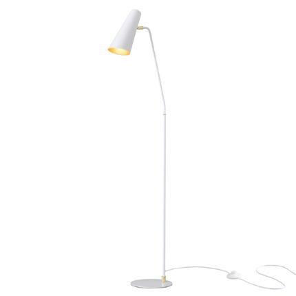 Lampa podea, lux.pro, Norwich, 1 x E27, max 60W, metal, alb, cu abajur reglabil